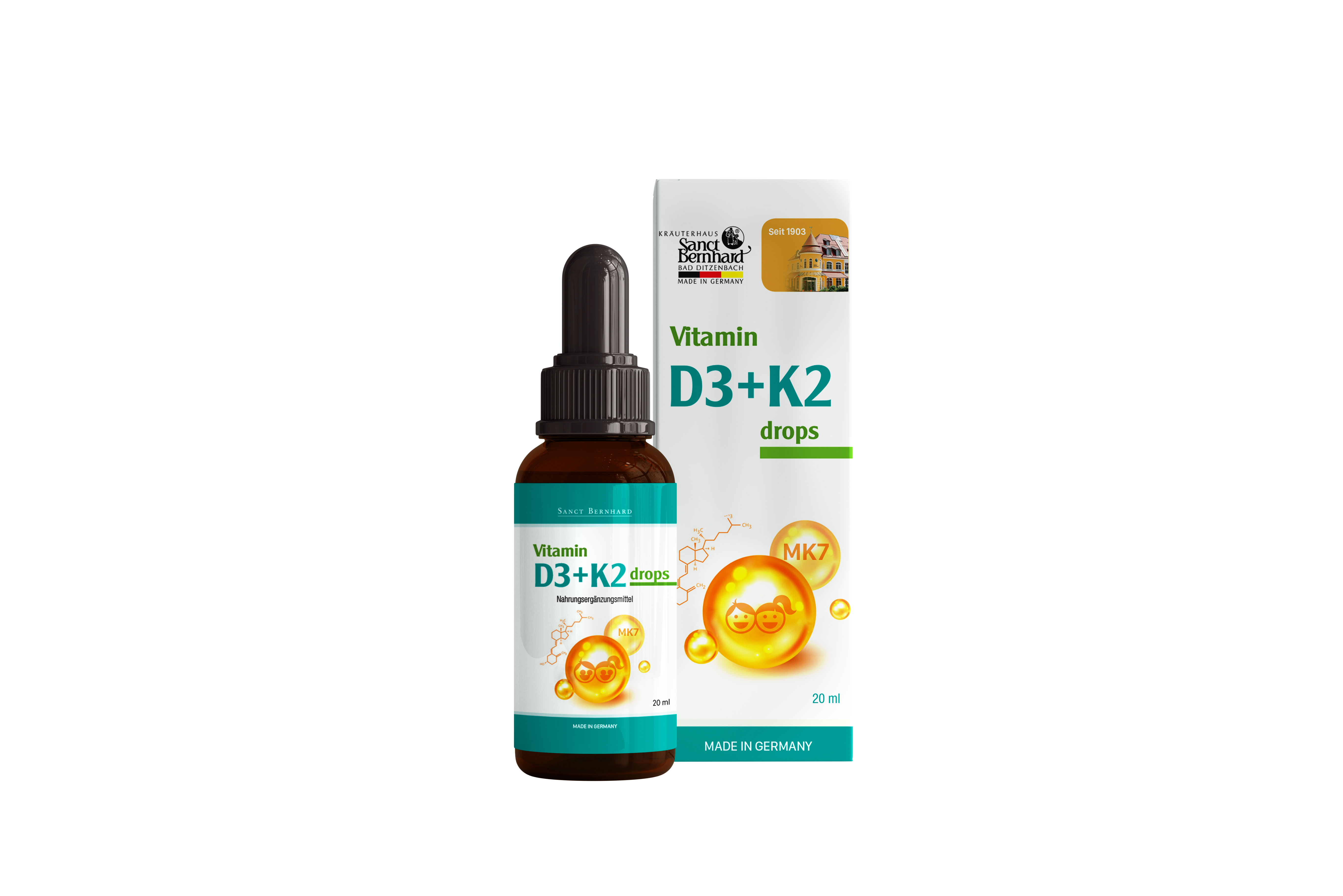 Vitamin D3+K2 drops Sanct Bernhard 20 ml
